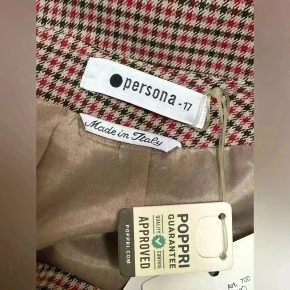 NEW Persona By Marina Rinaldi Cammino Plaid Houndstooth Pencil Skirt | Women’s 8 - Picture 11 of 11